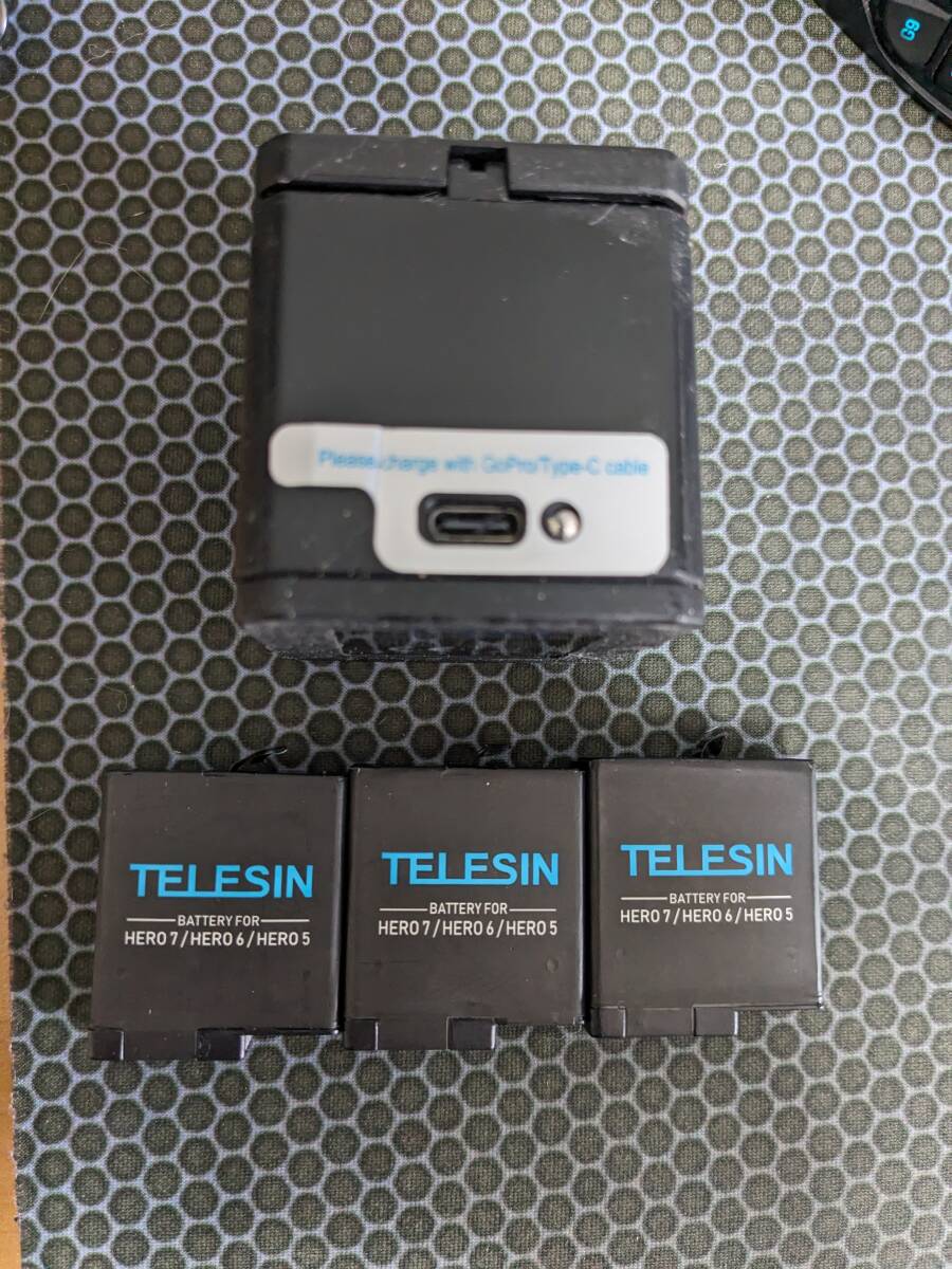 【動作確認済み】TELESIN Gopro HERO7・HERO6・HERO5用 バッテリー＋充電器の画像1