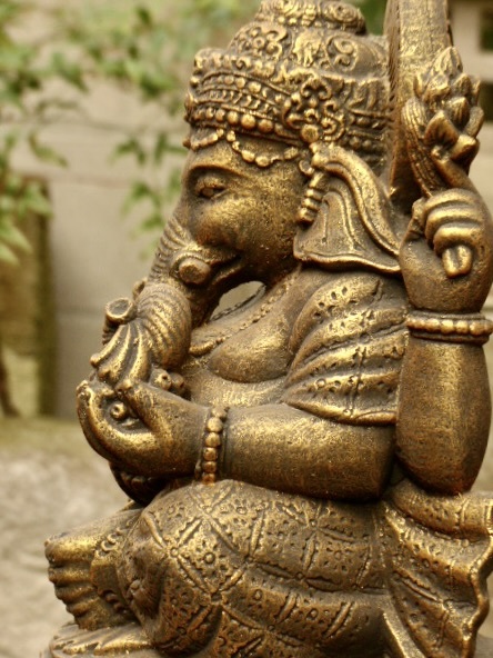 ガネーシャゴールドh41cm 幸福の神　福の神　ヒンドゥー仏像 0412_画像3