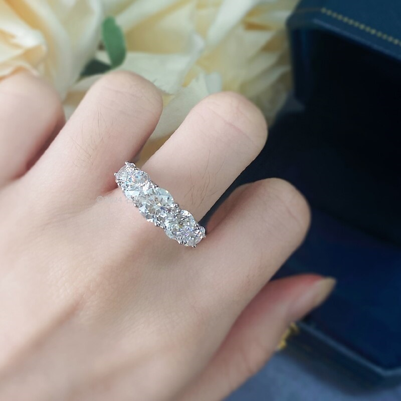 モアサナイト 3.6ct 指輪 9号 リング 婚約指輪 エンゲージリング ハート キューピッド H&C 鑑定書付き 人工 ダイヤモンド ダイアモンドの画像6