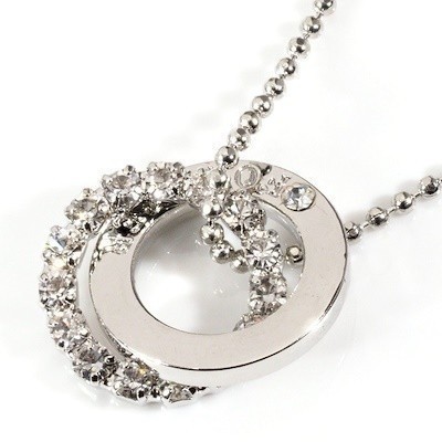 【輝き】ダイヤモンド ネックレス 2連 リング デザイン 高級仕上げ 高品質 プレゼント 最高　1212_画像1