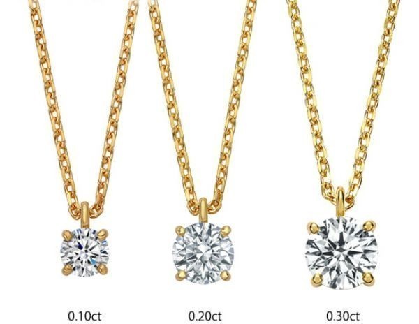 最高級 Dカラー 0.3ct 大粒 ダイヤモンド ネックレス 18金 K18YG チェーン18金製品 国内製作品 安心品質 279 4411の画像4