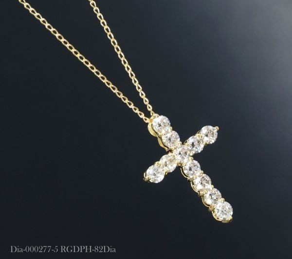  большой бриллиантовое колье Cross 1ct K18YG 18 золотой товар внутренний производство ограничение 4411