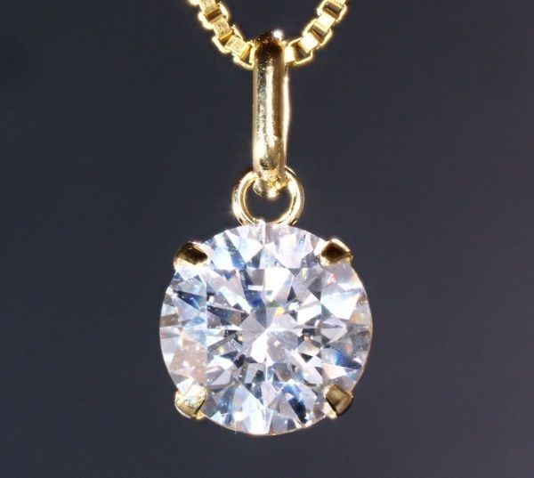 【格安】 Hカラー 1ct ダイヤモンド ネックレス 18金製 K18 国内生産品【高品質ダイヤ使用　(刻印有2121_画像4