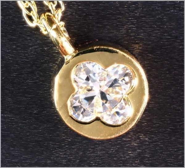 「格安」1ct ダイヤモンド ネックレス K18 18金 デザインシリーズ YG ko04 2211_画像1
