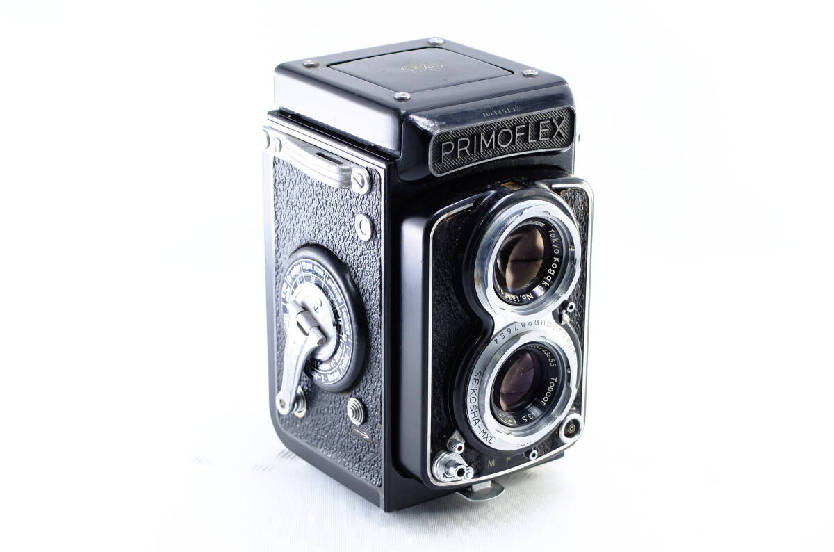【B11D】【売り切り】東京光学 PRIMOFLEX AUTOMAT Topcor 7.5cm F3.5 プリモフレックス 中判 二眼レフカメラの画像3