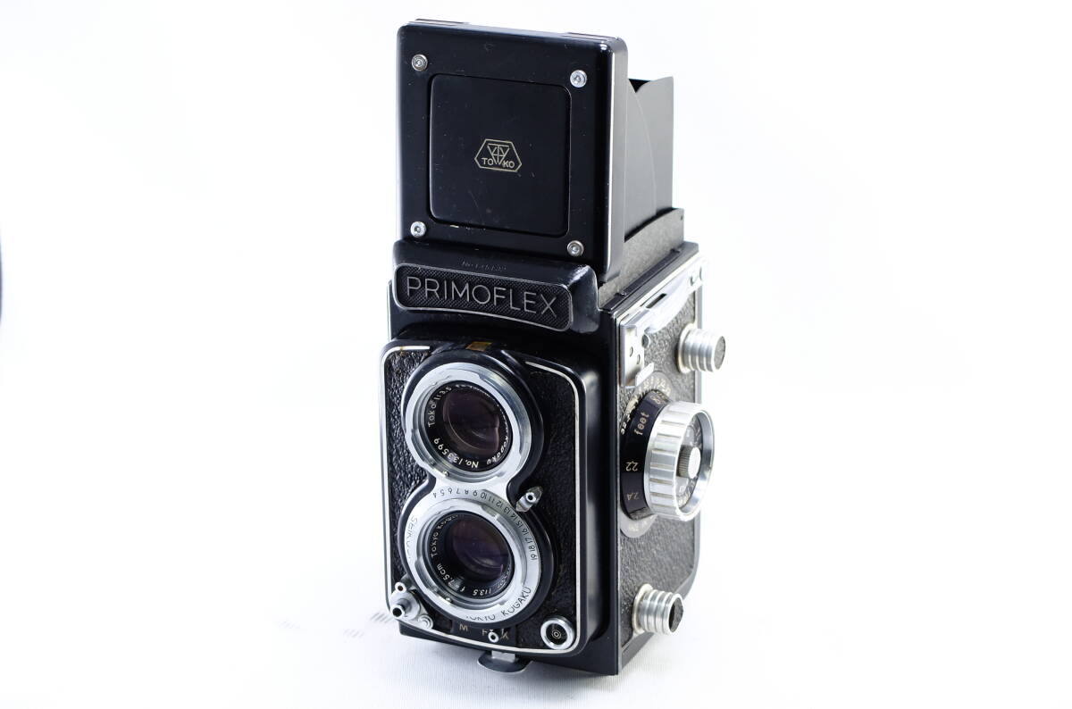 【B11D】【売り切り】東京光学 PRIMOFLEX AUTOMAT Topcor 7.5cm F3.5 プリモフレックス 中判 二眼レフカメラの画像2