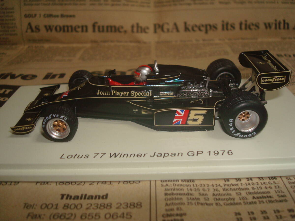 ★☆ロータス 77 フォード 1976年 F1・イン・ジャパン 優勝 M.アンドレッティ スパーク 1/43 Lotus 77 Ford M.Andretti☆★の画像1