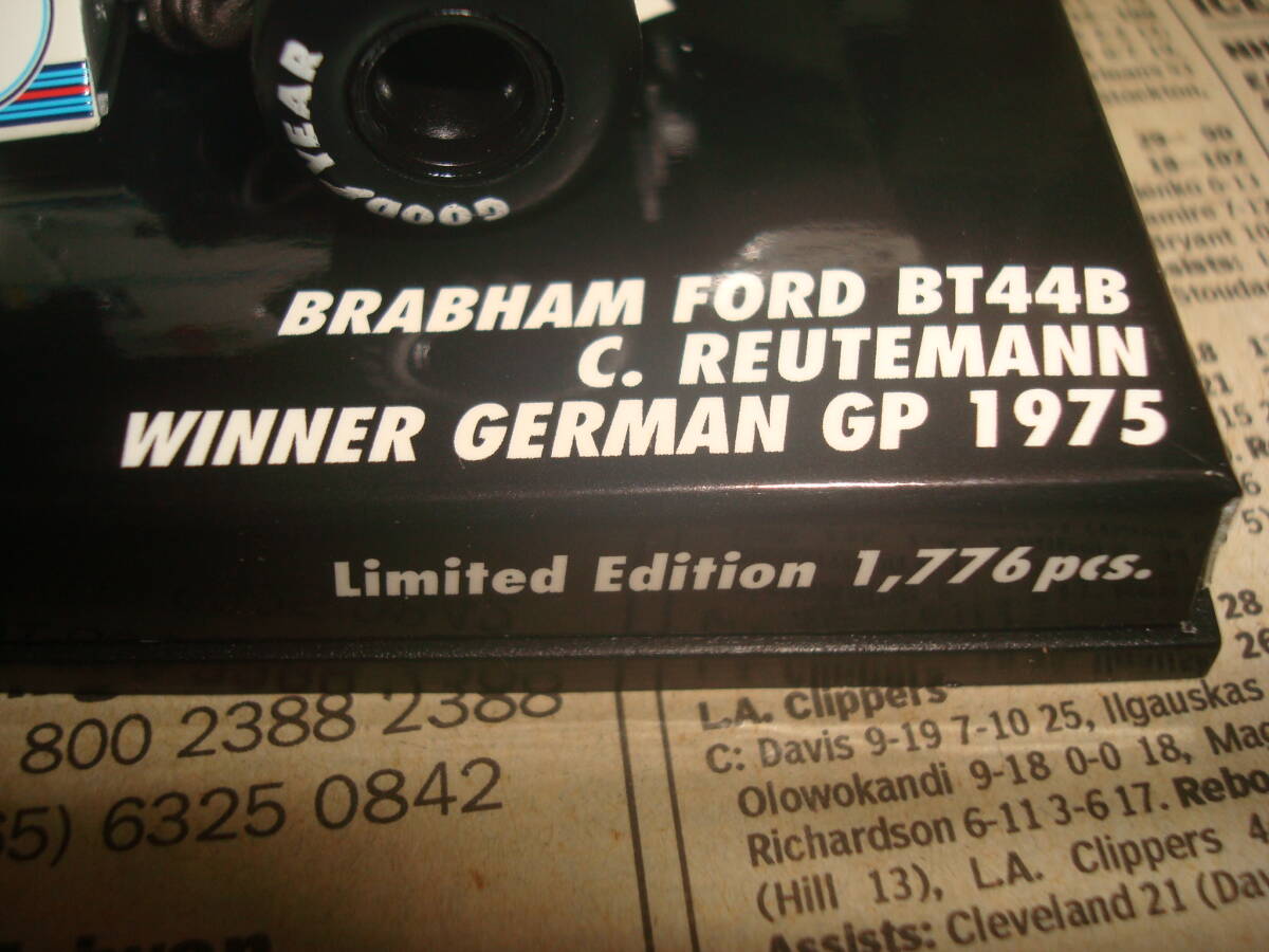 ★☆ブラバム BT44B フォード 1975年 ドイツGP 優勝 C.ロイテマン ミニチャンプス 1/43 Brabhem BT44B Ford C.Reutemann☆★の画像9