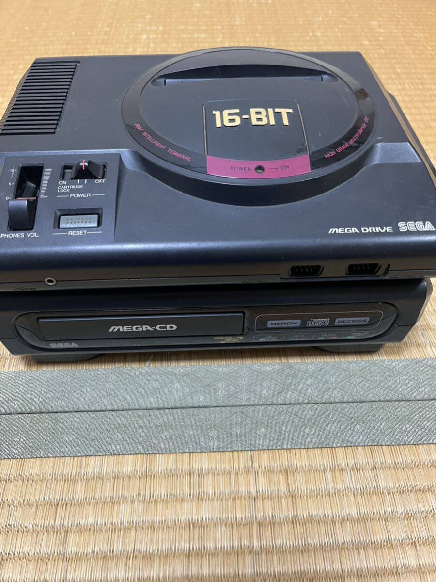 ジャンク SEGA セガ メガドライブメガCDセットの画像1