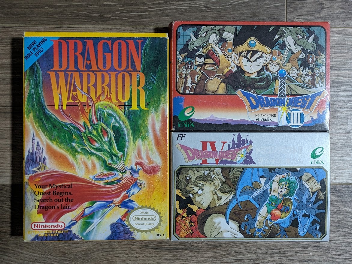 全3本 ドラゴンクエスト Ⅲ Ⅳ DRAGON QUEST 導かれし者たち DRAGON WARRIOR ファミコン FC レトロ ゲーム 任天堂 ENIX NES NINTENDO_画像1