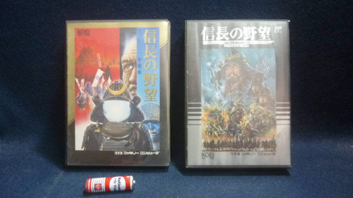 中古品.KOEI.ファミコンソフト.信長の野望.戦国群雄伝.全.国.版.２点ケース.説明書付き。の画像1