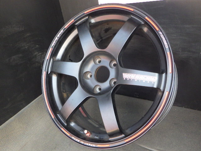 【493】o FK5703044◆RAYS VOLK RACING TE37 SAGA TIMEATTACK EDITION◆18x8.5J 5穴 PCD114.3 +41◆4本◆ ＷＲＸ・インプレッサなど_画像5