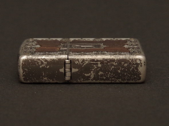 中古 ZIPPO 象嵌 木工象嵌 Antique 2面加工 2010年製の画像6