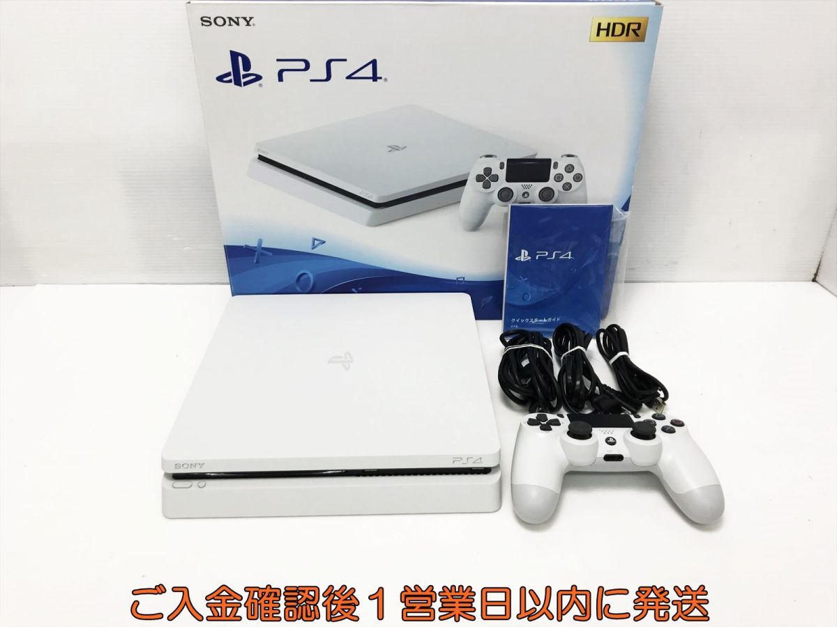 【1円】PS4 本体 セット 500GB ホワイト SONY PlayStation4 CUH-2100A 初期化/動作確認済 FW9.04 H08-288tm/G4_画像1