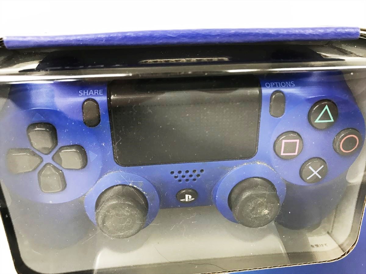 【1円】PS4 純正 ワイヤレスコントローラー DUALSHOCK4 ウェイブブルー 未検品ジャンク SONY PlayStation4 EC44-404jy/F3_画像2