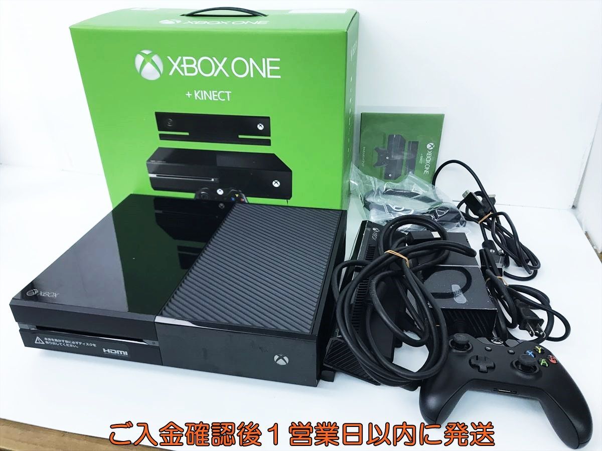 【1円】XBOX ONE +KINECT 本体 セット 500GB ブラック Microsoft キネクト 初期化済 未検品ジャンク DC04-051jy/G4の画像1