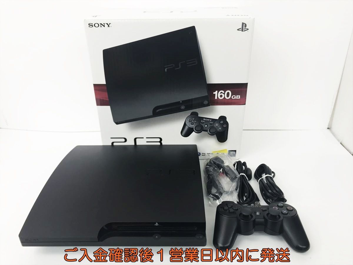 【1円】PS3 本体 セット 160GB ブラック SONY PlayStation3 CECH-3000A 初期化済 未検品ジャンク プレステ3 DC07-899jy/G4_画像1