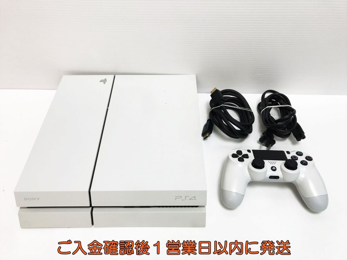 【1円】PS4 本体 500GB ホワイト SONY PlayStation4 CUH-1100A 初期化/動作確認済 プレステ4 G08-320yk/G4_画像1