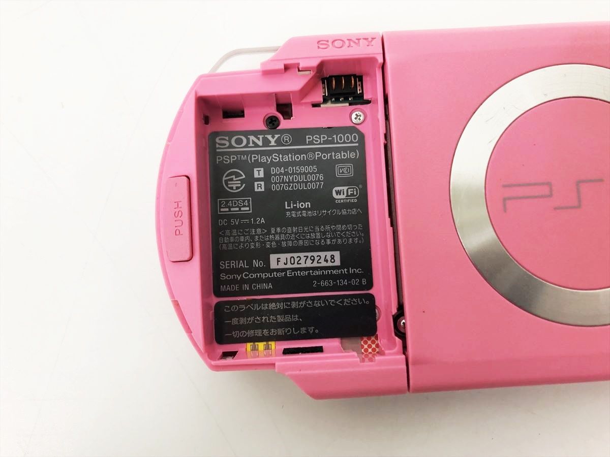 【1円】SONY PlayStation Portable PSP-1000 本体 ピンク 未検品ジャンク バッテリーなし EC45-843jy/F3_画像2