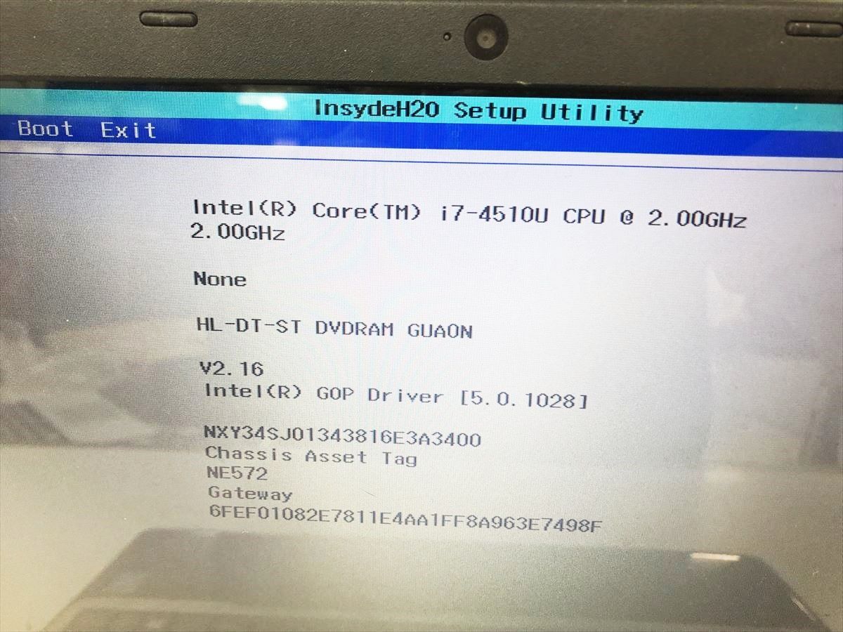 【1円】Gateway CM-5 V5TW2 15.6型ノートPC i7-4510U 4GB DVD ストレージなし 未検品ジャンク BIOS起動OK DC05-929jy/G4の画像2