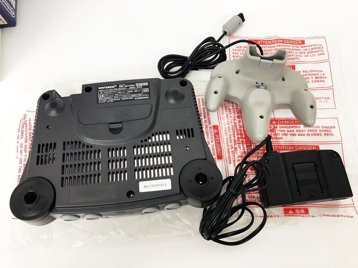 【1円】任天堂 ニンテンドーロクヨン 本体 セット グレー 動作確認済 N64 レトロゲーム機 DC06-327jy/G4の画像5