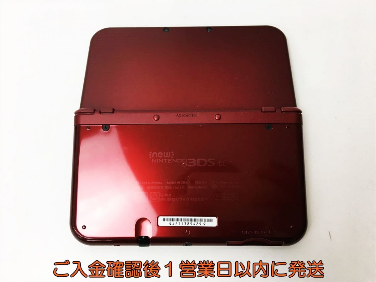 【1円】Newニンテンドー3DSLL 本体 セット メタリックレッド 任天堂 RED-001 動作確認済 3DS LL 内箱なし 画面ヤケ H01-736rm/F3_画像3