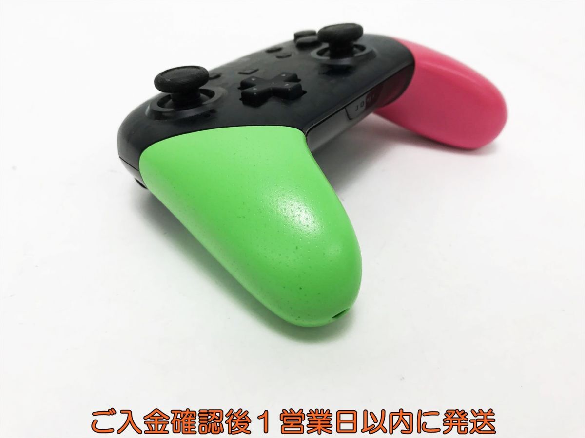 【1円】任天堂 純正 Nintendo Switch Proコントローラー スプラトゥーン2エディション 未検品ジャンク ニンテンドースイッチ K06-037tm/F3の画像2