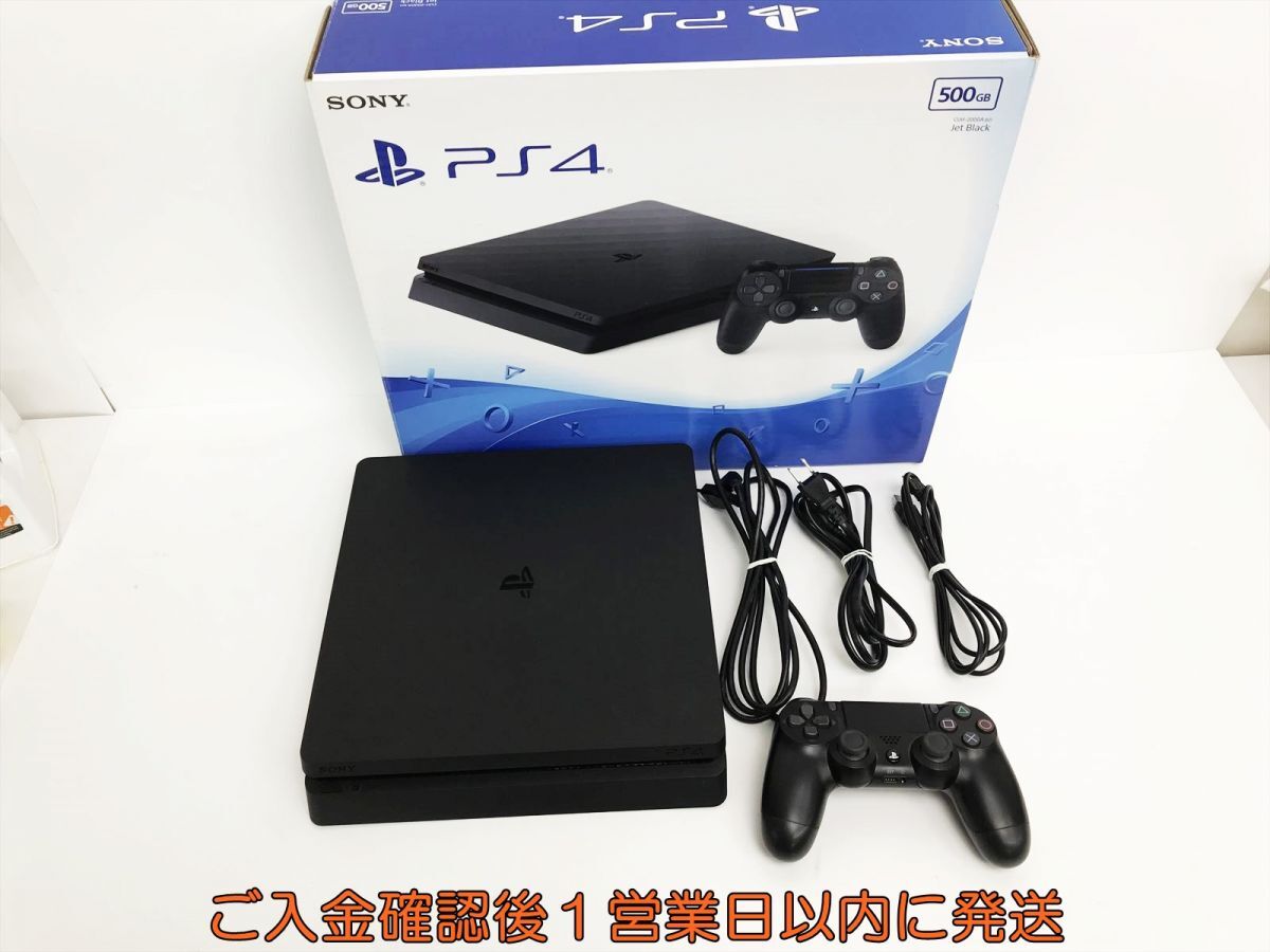 【1円】PS4 本体/箱セット 500GB ブラック SONY PlayStation4 CUH-2000A 初期化/動作確認済 L08-100yy/G4の画像1