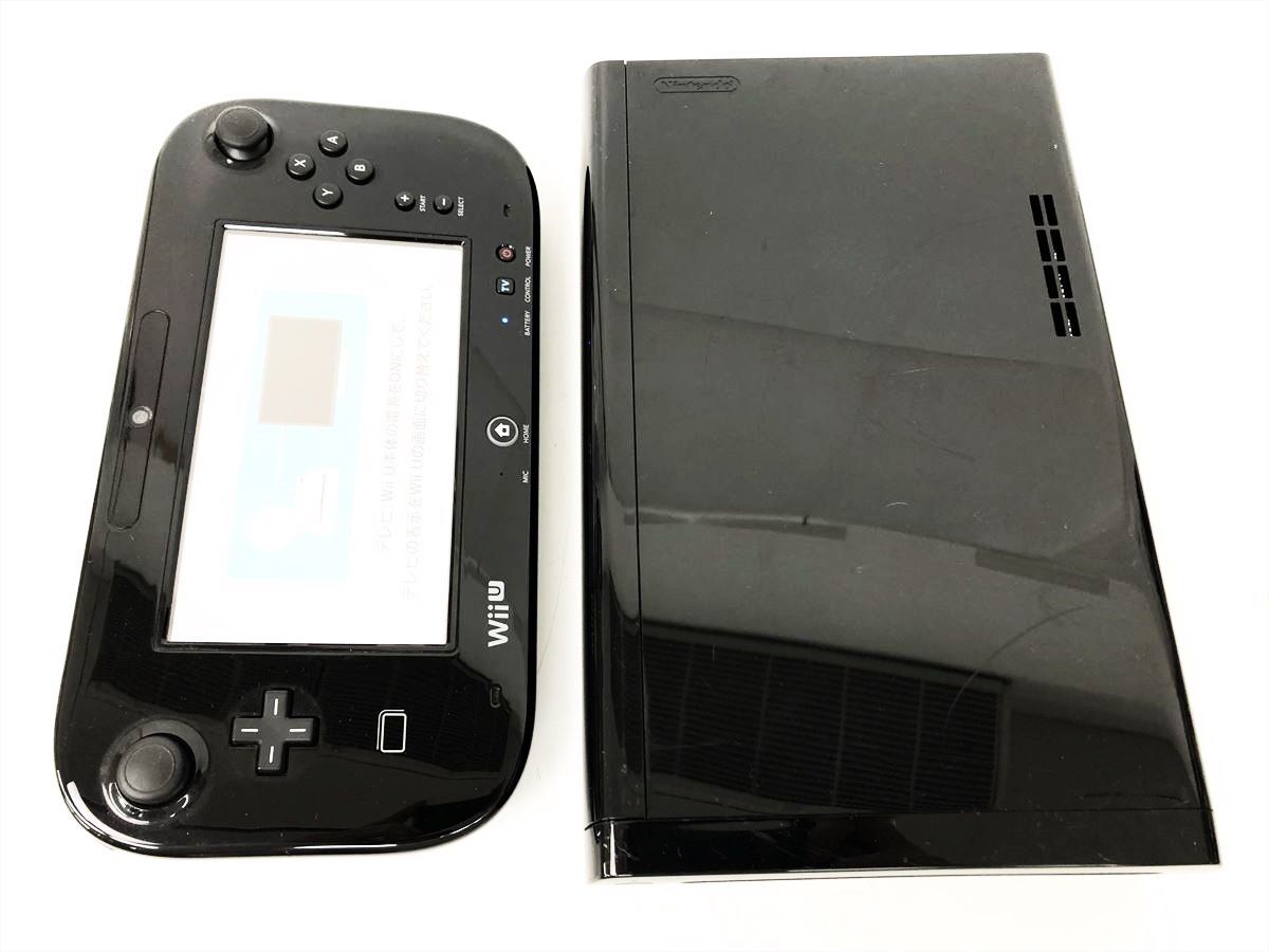 [1 jpy ] nintendo WiiU body set 32GB black Nintendo Wii U operation verification settled DC08-501jy/G4