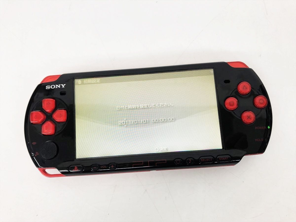 【1円】SONY PlayStation Portable PSP-3000 本体 セット ブラック/レッド 未検品ジャンク バッテリーなし EC44-457jy/F3の画像2