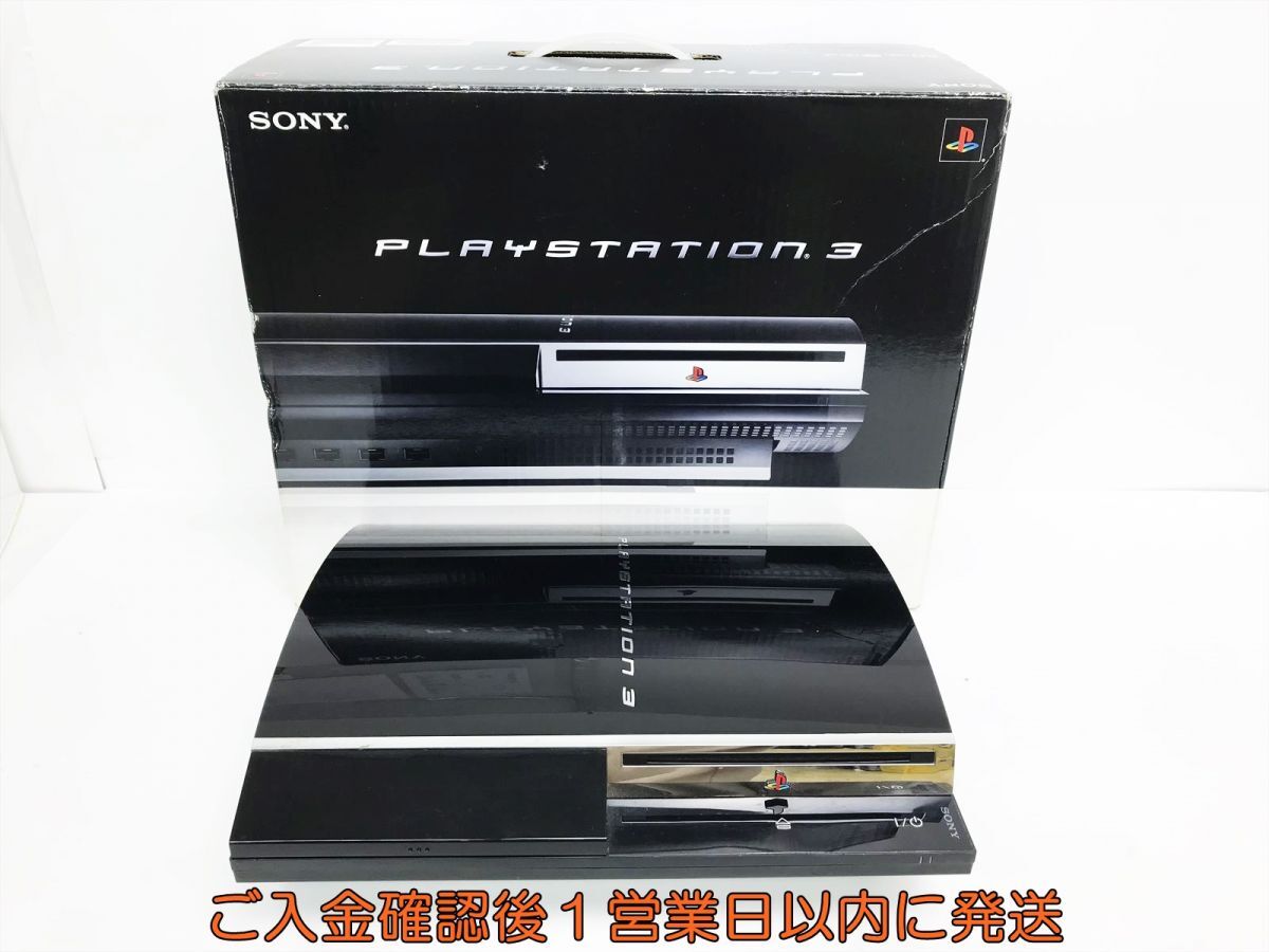 【1円】PS3 本体/箱 セット 60GB ブラック SONY PlayStation3 CECHA00 初期化済 未検品ジャンク プレステ3 K09-759os/G4の画像1