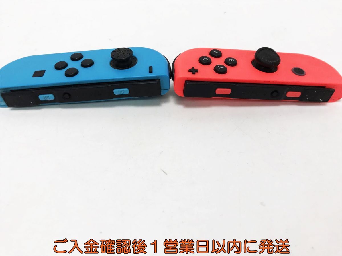 【1円】任天堂 純正 Nintendo Switch Joy-Con ネオンブルー/ネオンレッド 未検品ジャンク スティック部分ゴムなし L01-429tm/F3の画像2