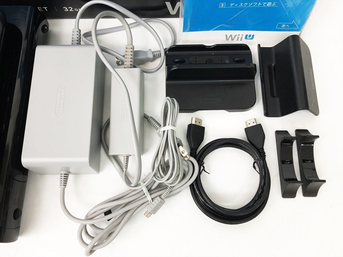 [1 jpy ] nintendo WiiU body premium set 32GB black Nintendo Wii U operation verification settled DC04-087jy/G4