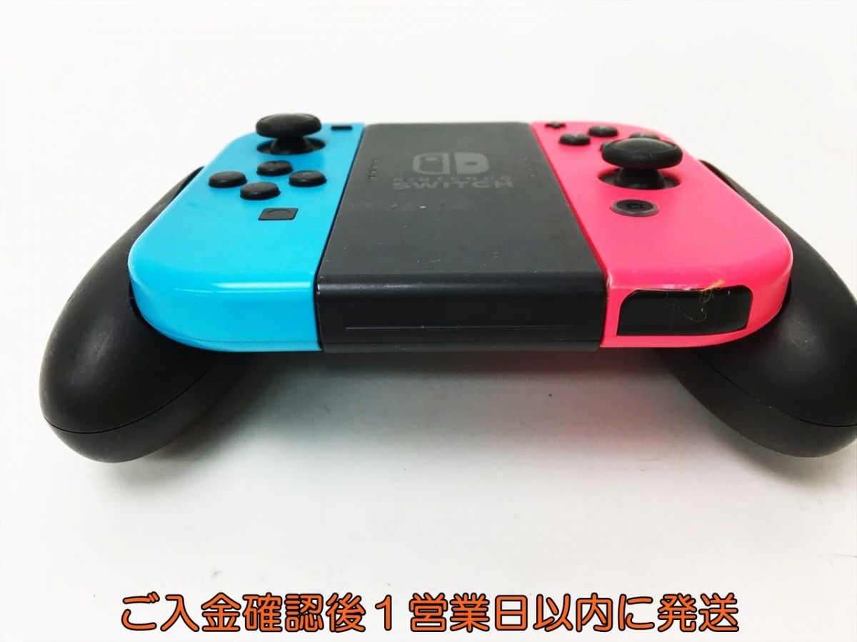 【1円】任天堂 純正 Nintendo Switch Joy-con 左右+グリップ L R ネオンブルー/ネオンピンク 未検品ジャンク ジョイコン J06-907rm/F3_画像2