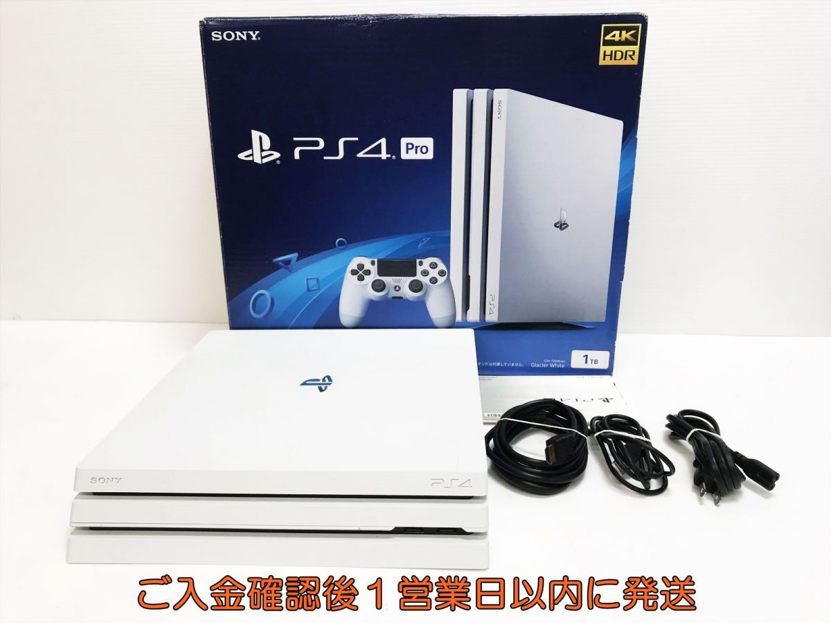 【1円】PS4Pro 本体 セット 1TB ホワイト SONY PlayStation4 CUH-7200B 初期化/動作確認済 プレステ4 G08-322yk/G4の画像1