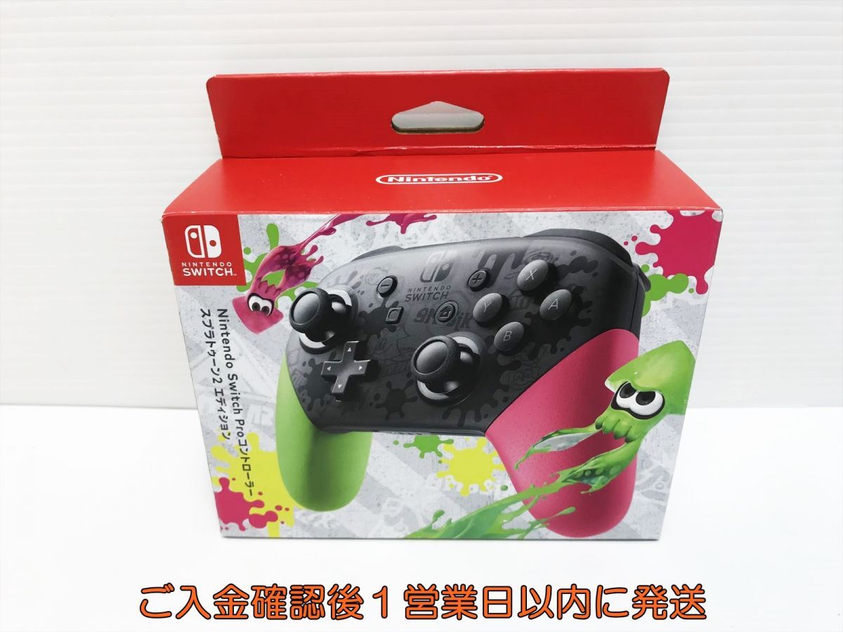 【1円】任天堂 純正 Nintendo Switch Proコントローラー スプラトゥーン2エディション 動作確認済 ニンテンドースイッチ H07-661yk/F3_画像1