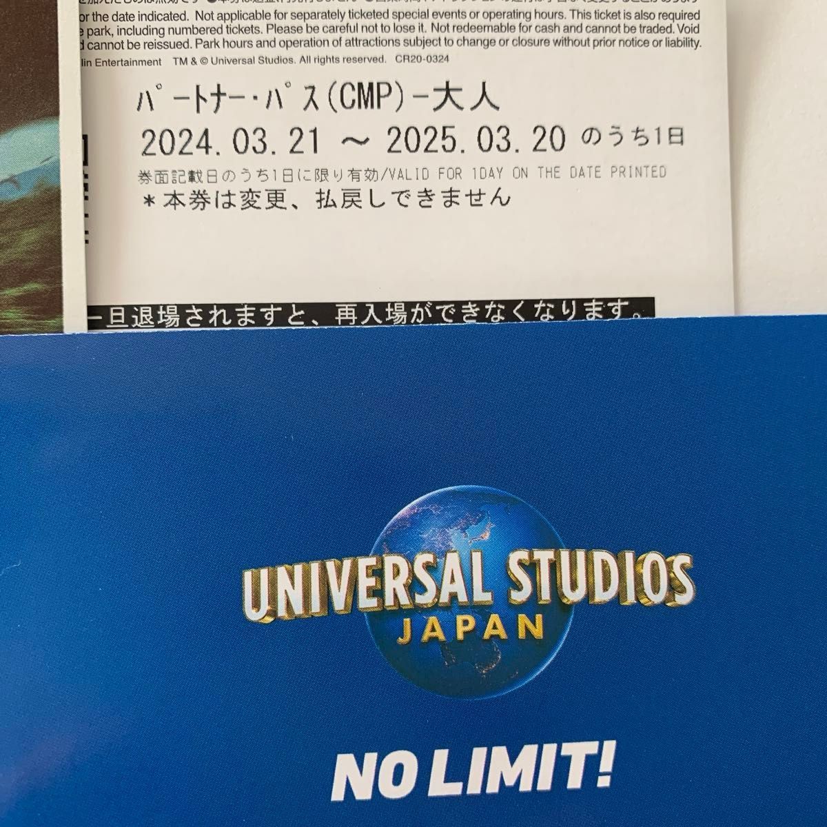 USJ チケット　2枚　ユニバ　ユニバーサルスタジオジャパン　有効期限　2025.03.20まで