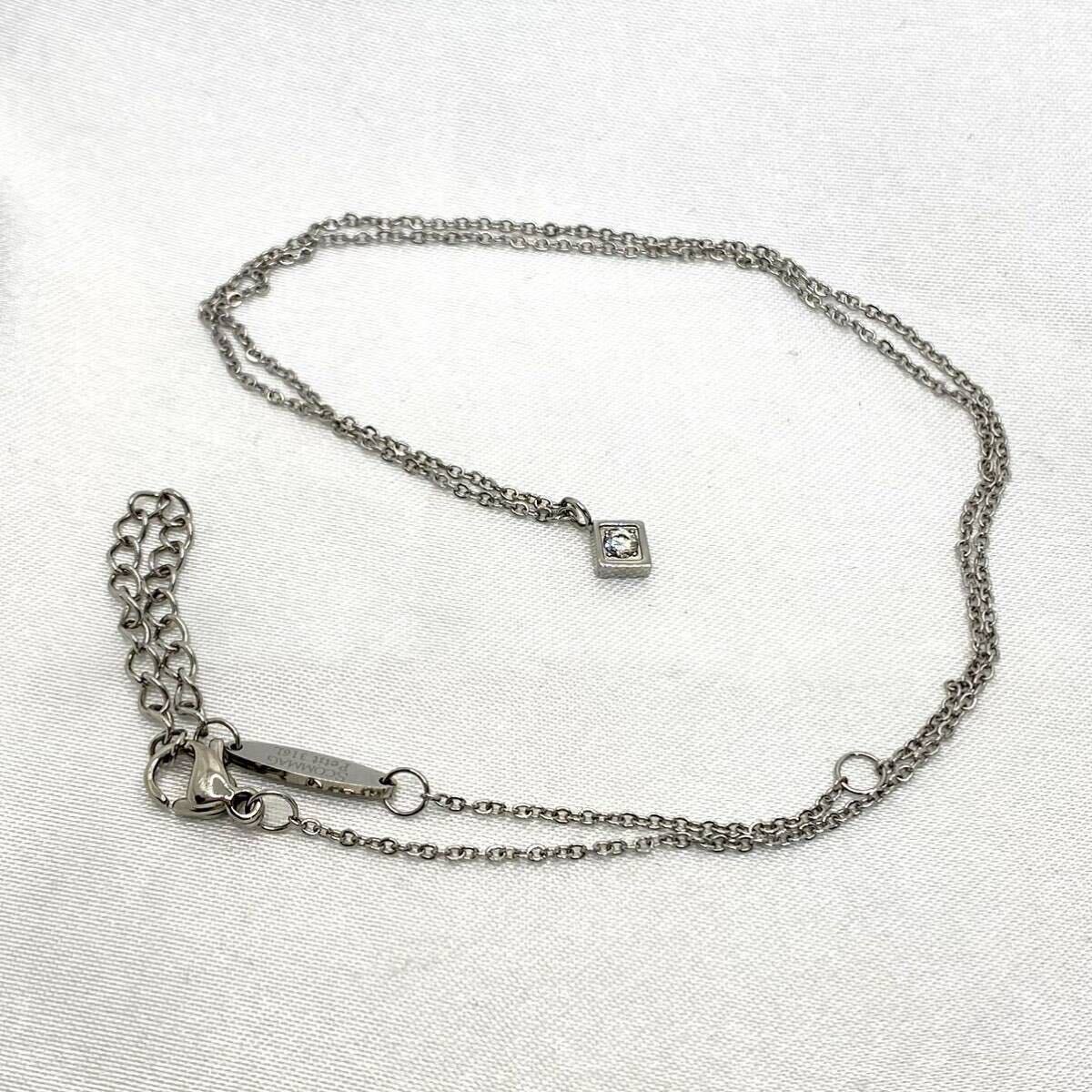 SCOMMAG Petit 316L SWAROVSKI 1粒 ネックレス シルバーカラー SCOMMAG Petit 316L SWAROVSKI 1粒 ネックレス シルバーカラー