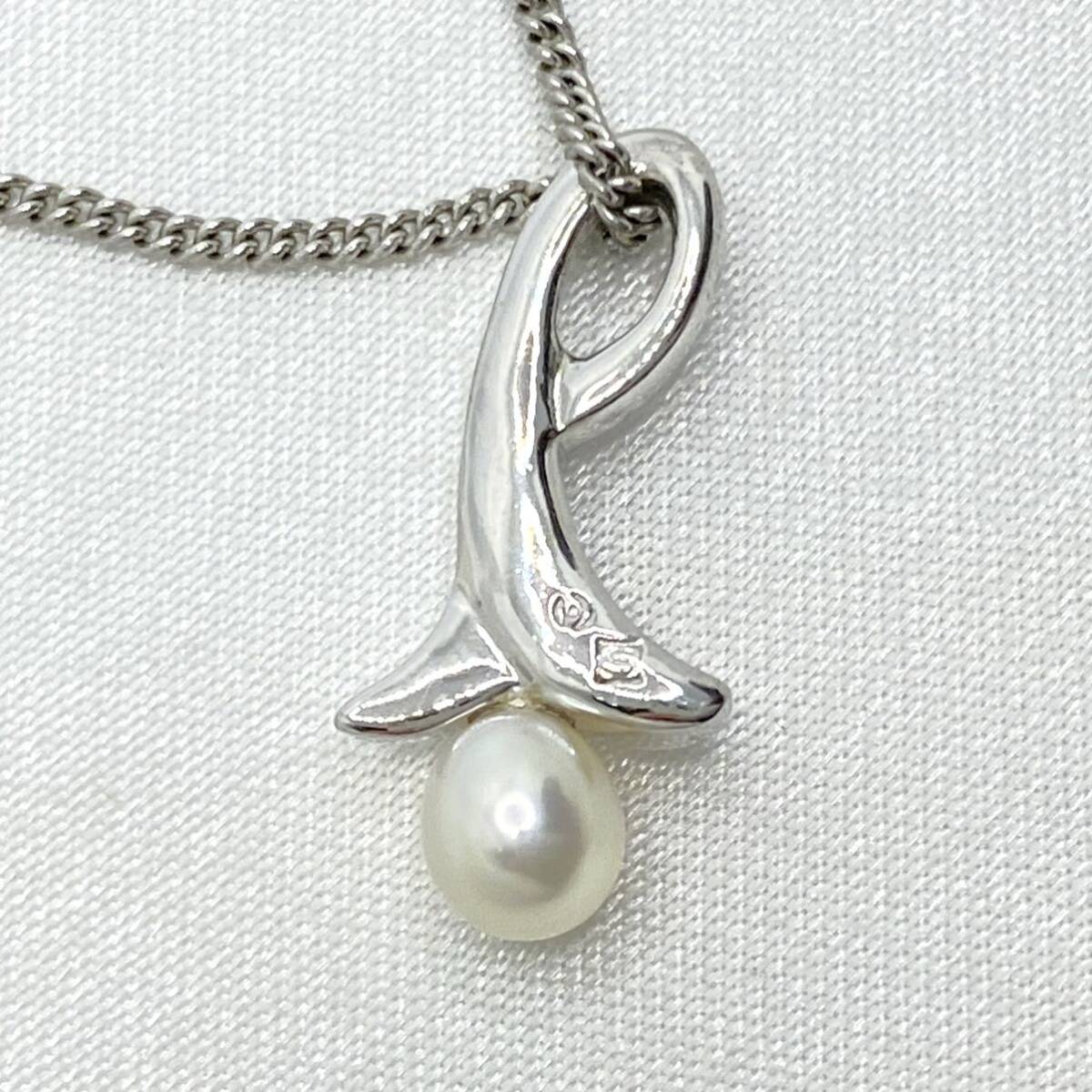 TASAKI 田﨑真珠 1粒 パール 真珠 ネックレス SILVER シルバー TASAKI 田﨑真珠 1粒 パール 真珠 ネックレス SILVER シルバー