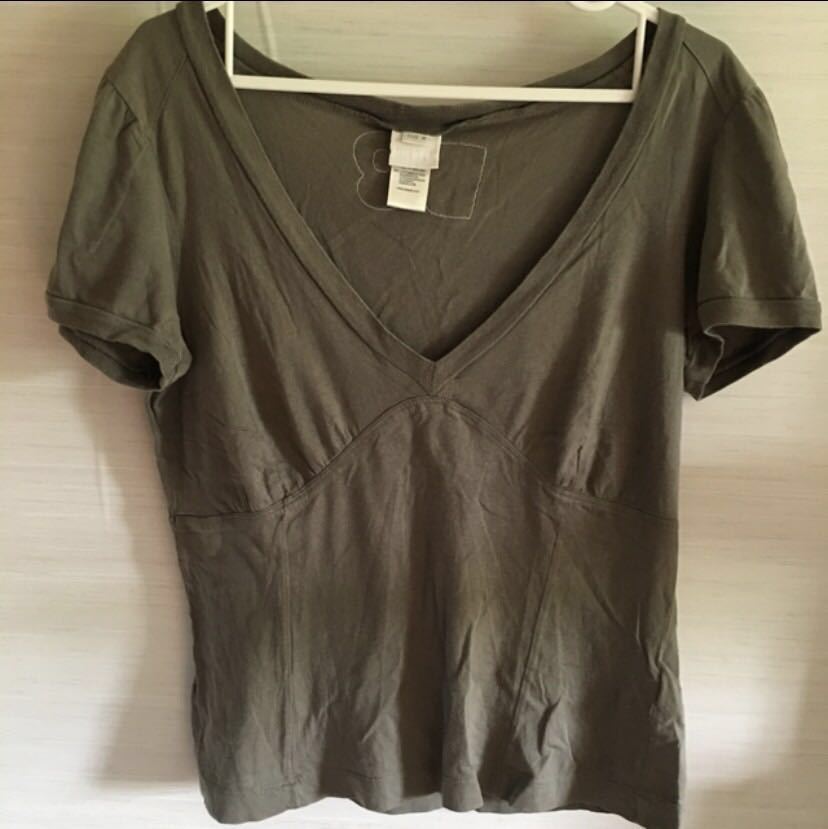 DIESEL дизель короткий рукав футболка cut and sewn размер M хлопок 100% женский V шея 