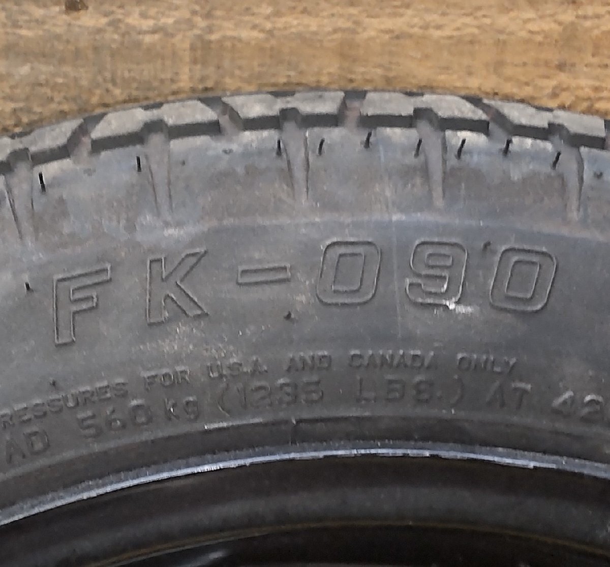 スペアタイヤ スズキ 1本 T115/70D14 88M FALKEN FK-090 2004年製 14×4T 4H×100 ハブ約53 ワゴンR MH21S中古の画像5