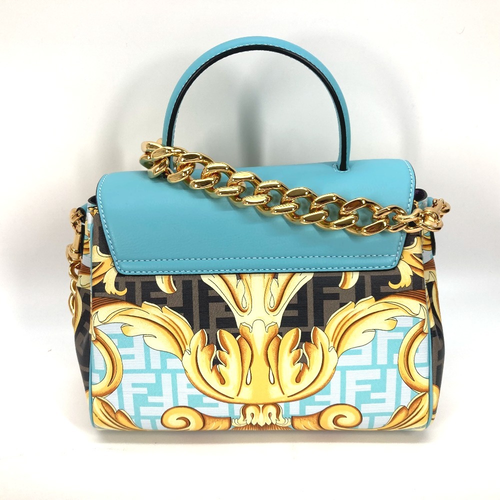 未使用 FENDI フェンディ フェンダーチェ FENDACE メデューサ 2WAY ショルダーバッグ ヴェルサーチ VERSACE ハンドバッグ【中古】_画像2