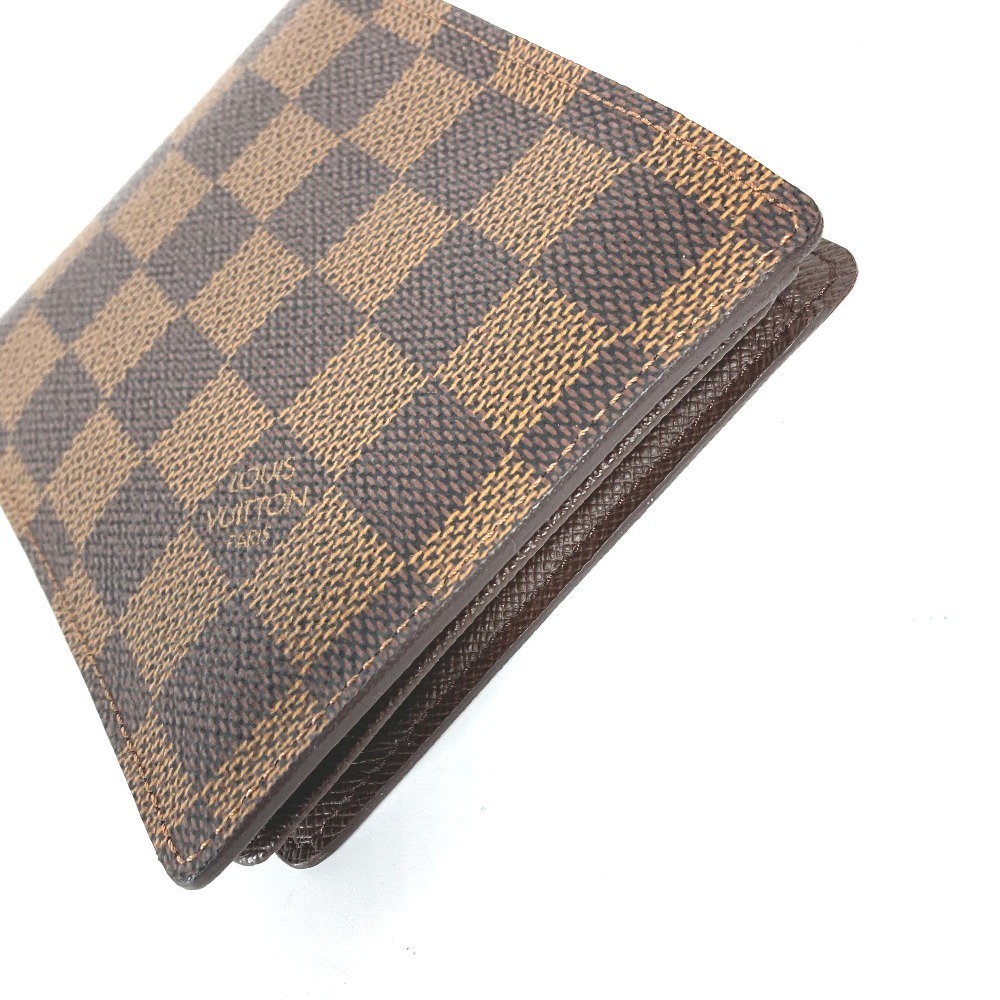 美品 LOUIS VUITTON ルイヴィトン N60011 ポルトフォイユ・フロリン コンパクトウォレット ダミエ 2つ折り財布 エベヌ【中古】_画像4