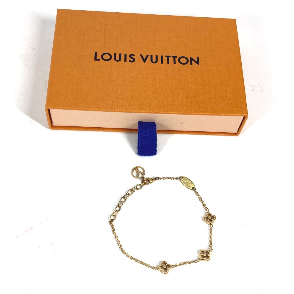 LOUIS VUITTON Louis Vuitton M68127 flower full bracele chain accessory bracele Gold lady's [ used ]