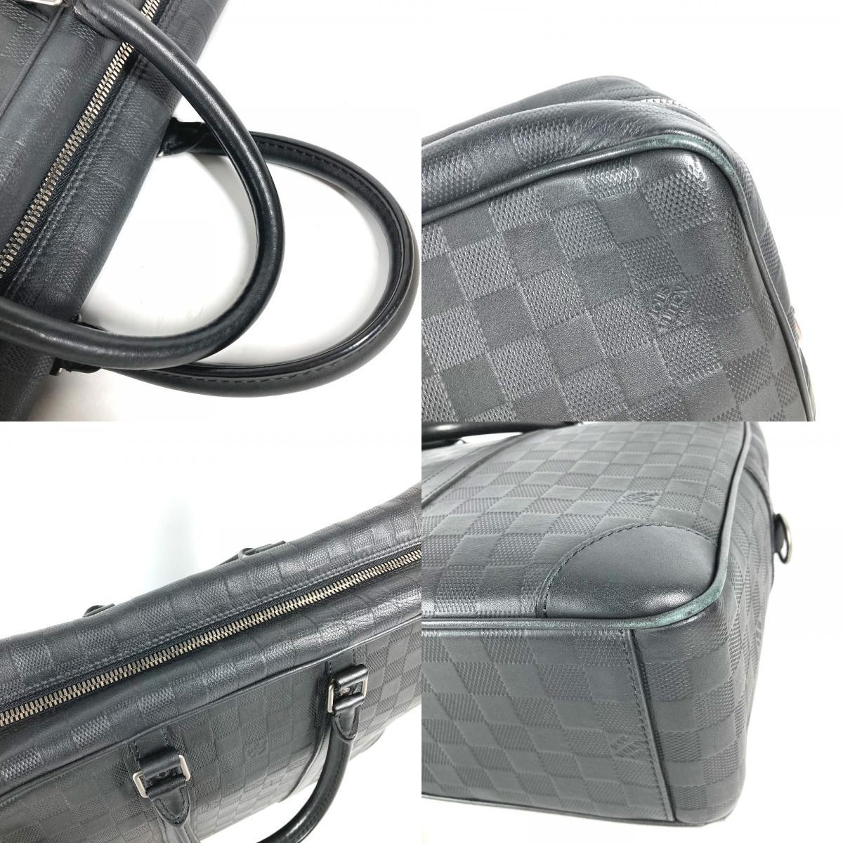 LOUIS VUITTON ルイヴィトン N41146 ポルトドキュマンヴォワヤージ ビジネスバッグ ダミエアンフィニ ノワール ブラック 【中古】_画像8