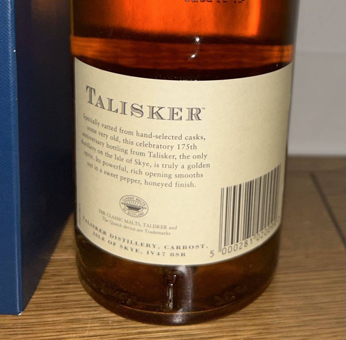 タリスカー 175周年 記念ボトル TALISKER 175th Anniversary Limited Edition 2005 45.8% 750mlの画像3