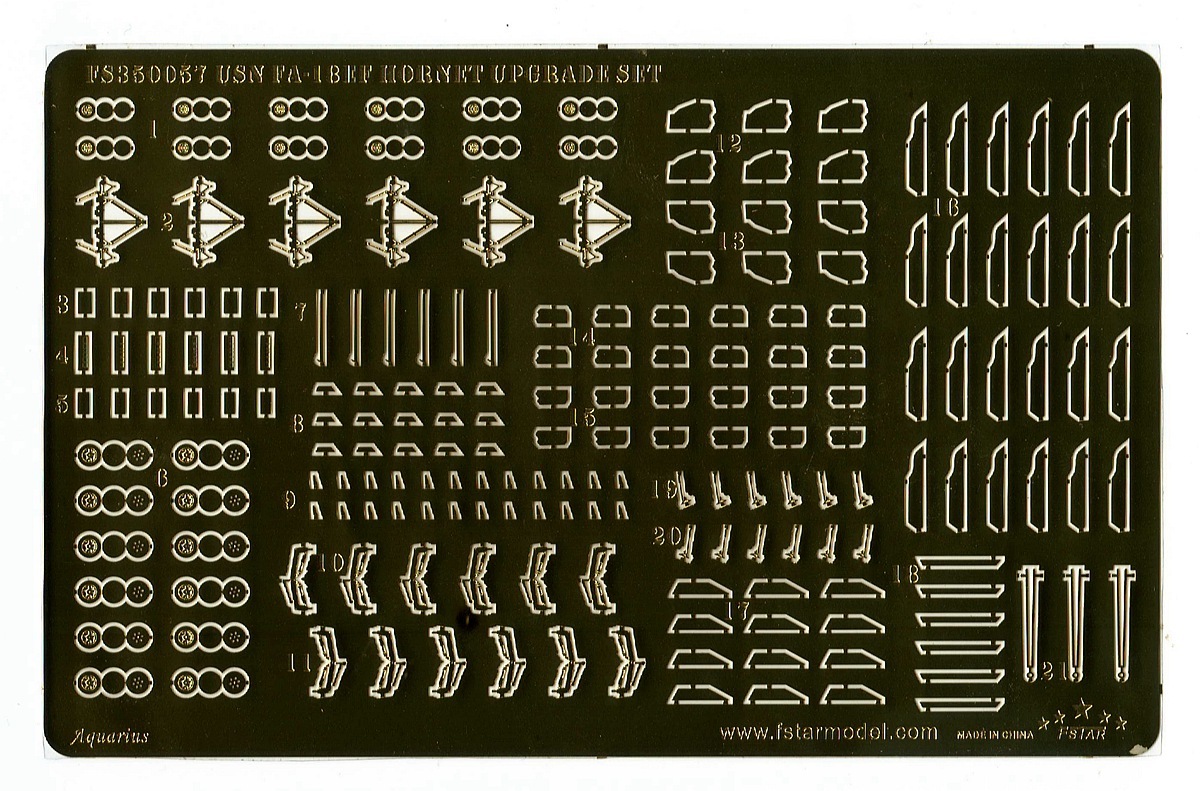 FS350057 1/350 現用 アメリカ海軍 F/A-18E/F スーパーホーネット エッチングパーツ 6機入_画像1