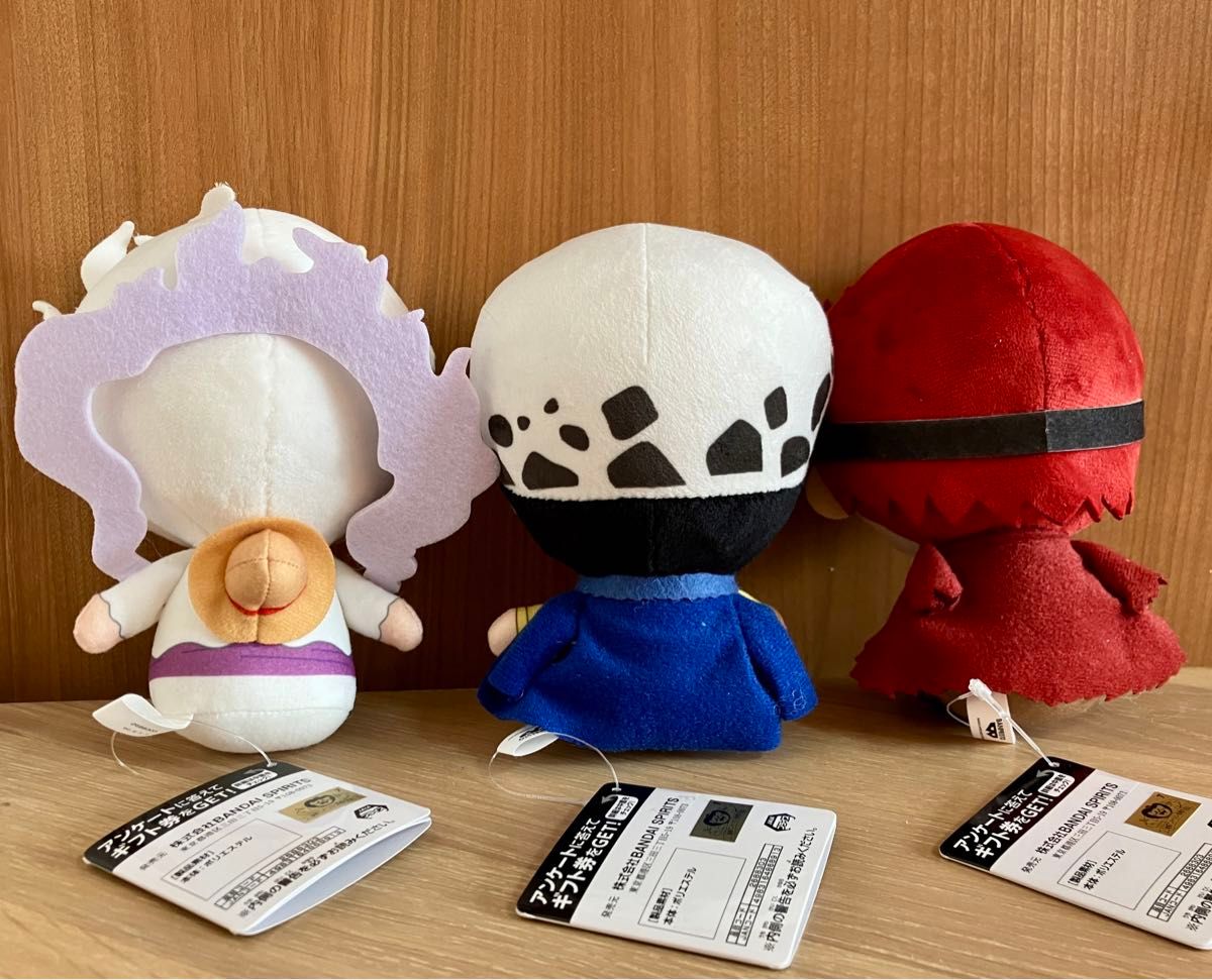 ワンピース ルフィ ロー キッド ぬいぐるみ タグ付き 未使用 3点