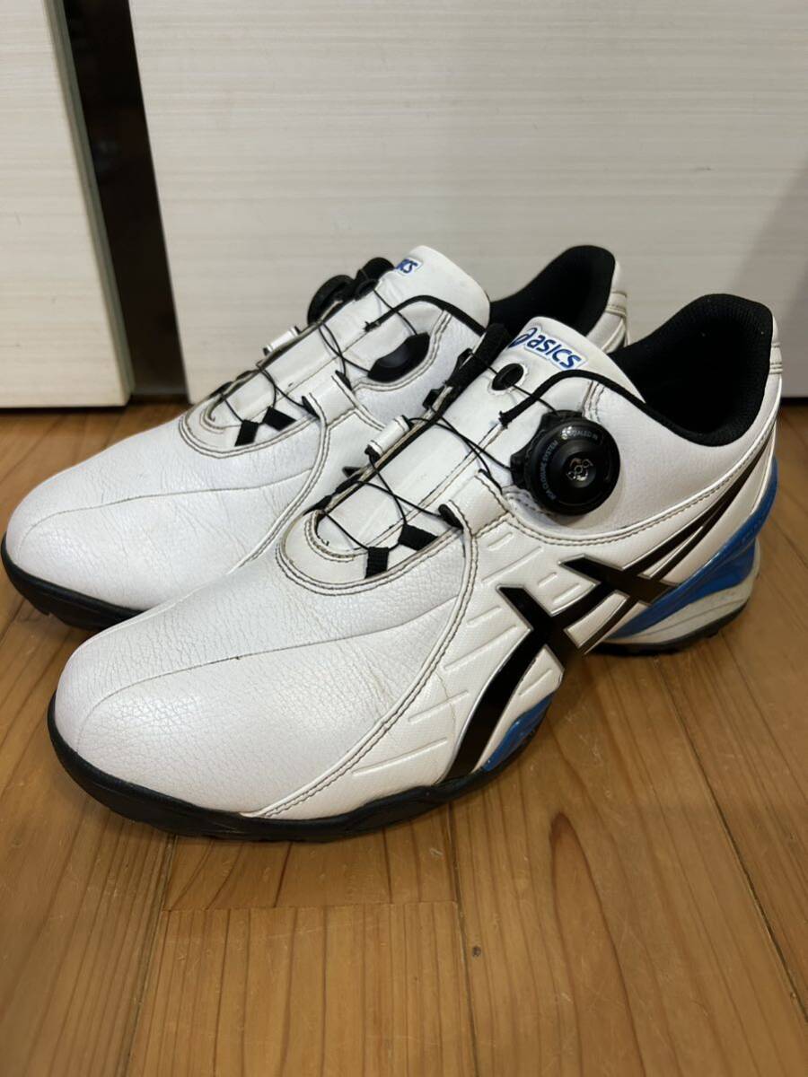 4ラウンド使用のみ 27.5㎝ asics アシックス ゲルエース BoA ボア tgn 910 ゴルフ シューズ