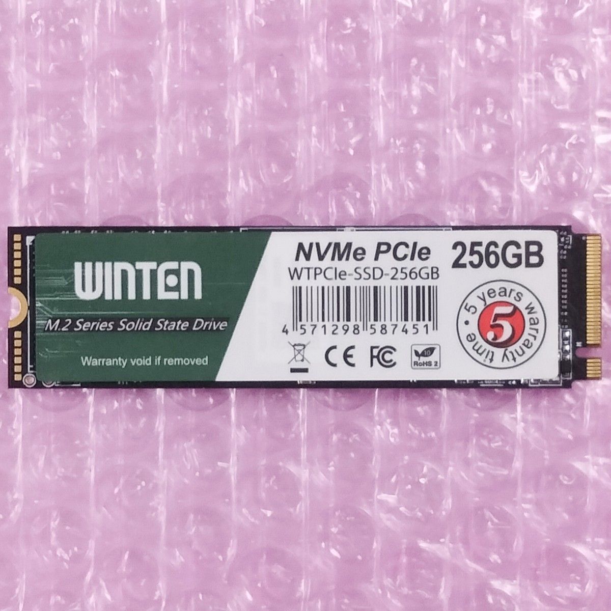 【使用0時間/正常判定】WINTEN NVMe M.2 SSD 256GB / WTPCIe-SSD-256GB